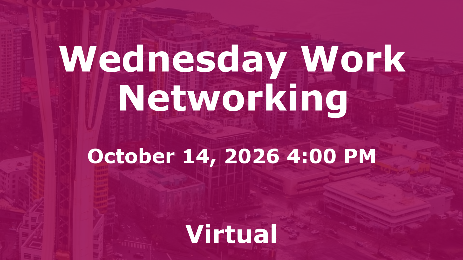 Wednesday Work Networking event image
